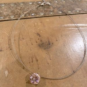 Pink rhinestone pendant